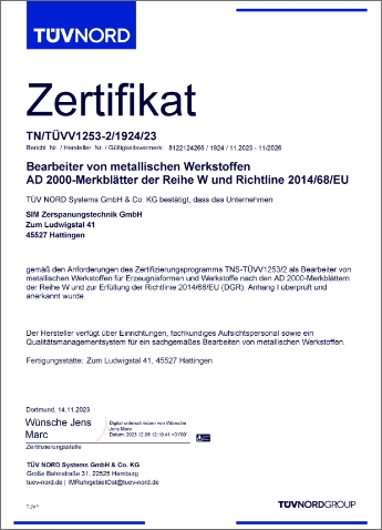 STH W0 FB 320 TUeVV1253 2 Zertifikat DE 1