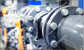 stock photo pvc pipeline an industrial city water treatment boiler room valves and pipe conections 1766342492